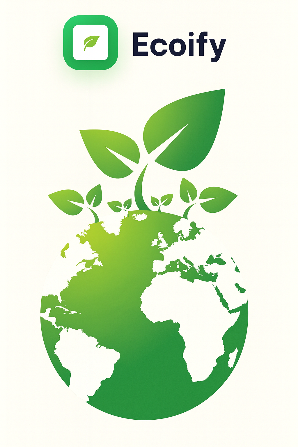 Illustration of earth with leaves